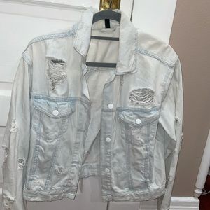 Offwhite cropped denim jacket